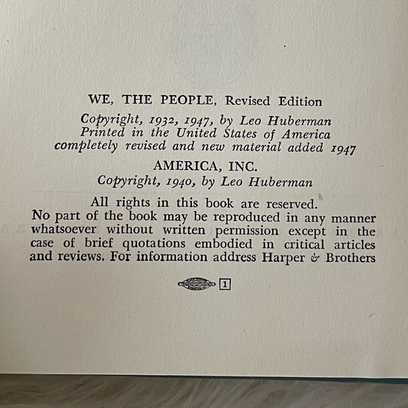 We, the People. Leo Huberman 1947 edition. Illustrations by Thomas Hart Benton. - Picture 3 of 5